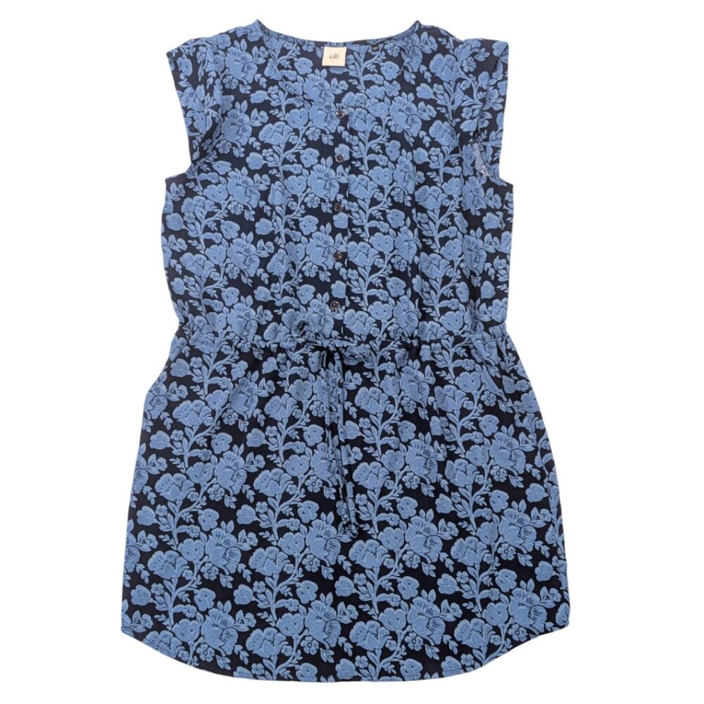 Cabi Blue Java Dress L Drawstring Stretch Waist P… - image 2